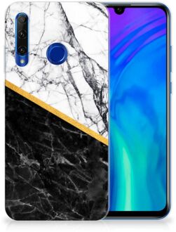 B2Ctelecom Honor 20 Lite TPU Siliconen Hoesje Marble White Black