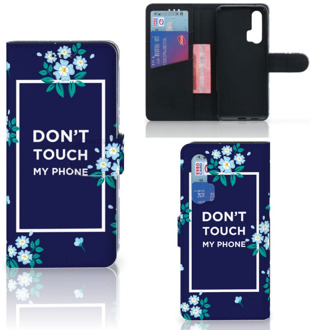 B2Ctelecom Honor 20 Pro Portemonnee hoesje Flowers Blue DTMP