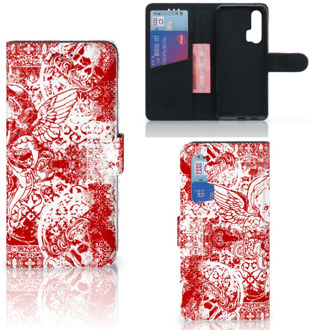 B2Ctelecom Honor 20 Pro Telefoonhoesje met Naam Angel Skull Red