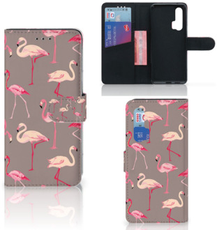 B2Ctelecom Honor 20 Pro Telefoonhoesje met Pasjes Flamingo