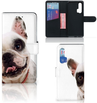 B2Ctelecom Honor 20 Pro Telefoonhoesje met Pasjes Franse Bulldog