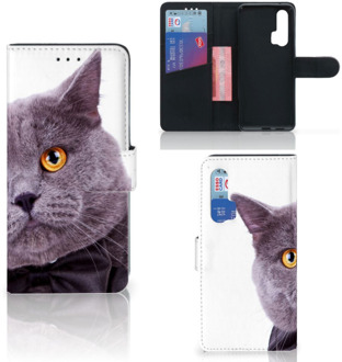 B2Ctelecom Honor 20 Pro Telefoonhoesje met Pasjes Kat