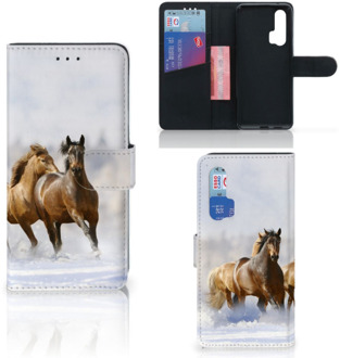 B2Ctelecom Honor 20 Pro Telefoonhoesje met Pasjes Paarden