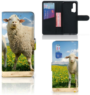 B2Ctelecom Honor 20 Pro Telefoonhoesje met Pasjes Schaap en Lammetje