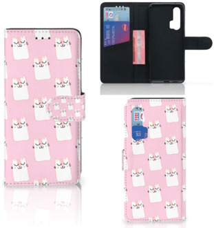 B2Ctelecom Honor 20 Pro Telefoonhoesje met Pasjes Sleeping Cats