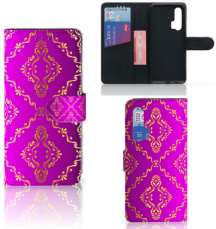 B2Ctelecom Honor 20 Pro Wallet Case Barok Roze