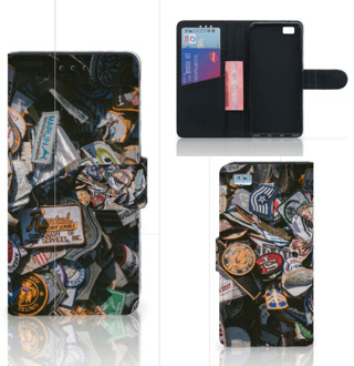 B2Ctelecom Huawei Ascend P8 Lite Bookcase Hoesje Badges