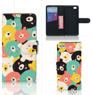 B2Ctelecom Huawei Ascend P8 Lite Bookcase Hoesje Bears