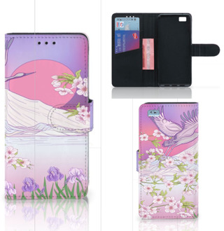 B2Ctelecom Huawei Ascend P8 Lite Bookcase Hoesje Bird Flying