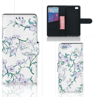 B2Ctelecom Huawei Ascend P8 Lite Bookcase Hoesje Blossom White