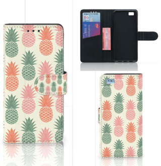 B2Ctelecom Huawei Ascend P8 Lite Bookcase Hoesje Design Ananas