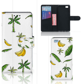 B2Ctelecom Huawei Ascend P8 Lite Bookcase Hoesje Design Banana Tree