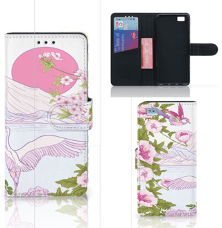 B2Ctelecom Huawei Ascend P8 Lite Bookcase Hoesje Design Bird Standing