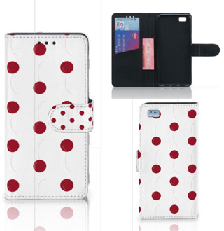 B2Ctelecom Huawei Ascend P8 Lite Bookcase Hoesje Design Cherries