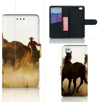 B2Ctelecom Huawei Ascend P8 Lite Bookcase Hoesje Design Cowboy