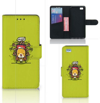 B2Ctelecom Huawei Ascend P8 Lite Bookcase Hoesje Design Doggy Biscuit