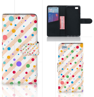 B2Ctelecom Huawei Ascend P8 Lite Bookcase Hoesje Design Dots