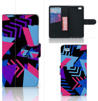 B2Ctelecom Huawei Ascend P8 Lite Bookcase Hoesje Design Funky Triangle