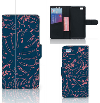 B2Ctelecom Huawei Ascend P8 Lite Bookcase Hoesje Design Palm Leaves