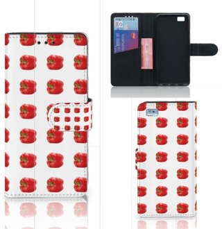 B2Ctelecom Huawei Ascend P8 Lite Bookcase Hoesje Design Paprika Red