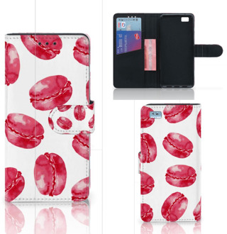 B2Ctelecom Huawei Ascend P8 Lite Bookcase Hoesje Design Pink Macarons