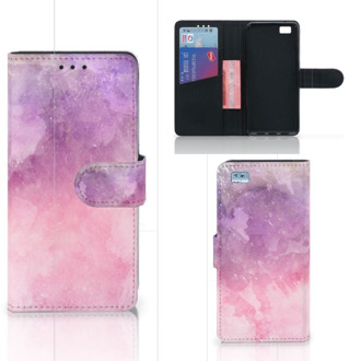 B2Ctelecom Huawei Ascend P8 Lite Bookcase Hoesje Design Pink Purple Paint