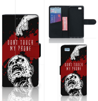 B2Ctelecom Huawei Ascend P8 Lite Bookcase Hoesje Design Zombie Blood