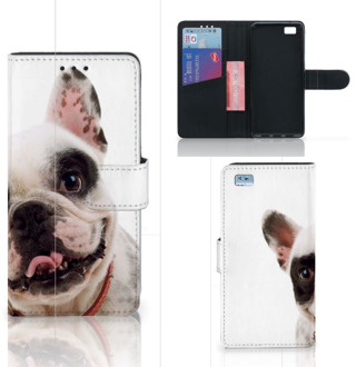 B2Ctelecom Huawei Ascend P8 Lite Bookcase Hoesje Franse Bulldog