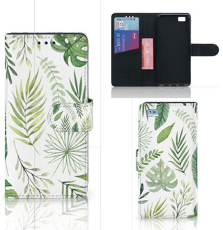 B2Ctelecom Huawei Ascend P8 Lite Bookcase Hoesje Leaves