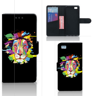 B2Ctelecom Huawei Ascend P8 Lite Bookcase Hoesje Lion Color