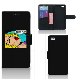 B2Ctelecom Huawei Ascend P8 Lite Bookcase Hoesje Popart Oh Yes