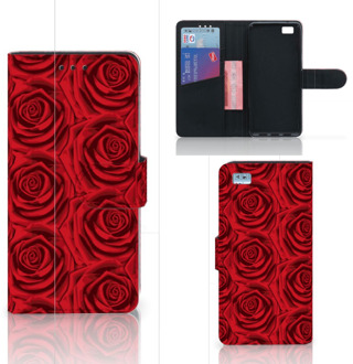 B2Ctelecom Huawei Ascend P8 Lite Bookcase Hoesje Red Roses