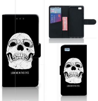 B2Ctelecom Huawei Ascend P8 Lite Bookcase Hoesje Skull Eyes