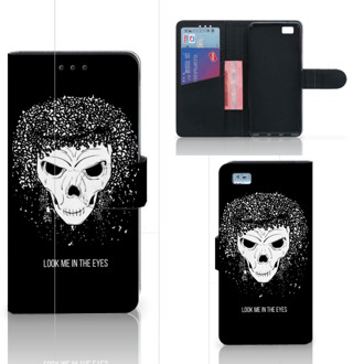 B2Ctelecom Huawei Ascend P8 Lite Bookcase Hoesje Skull Hair