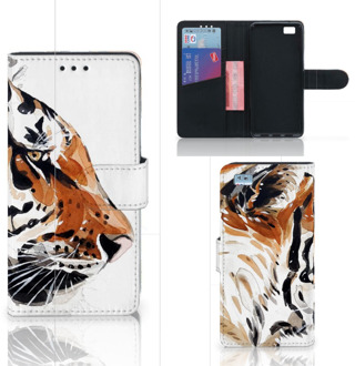 B2Ctelecom Huawei Ascend P8 Lite Bookcase Hoesje Watercolor Tiger