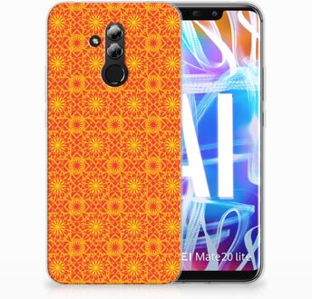 B2Ctelecom Huawei Mate 20 Lite TPU Hoesje Design Batik Orange