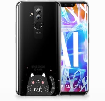 B2Ctelecom Huawei Mate 20 Lite TPU Hoesje Design Cat Good Day