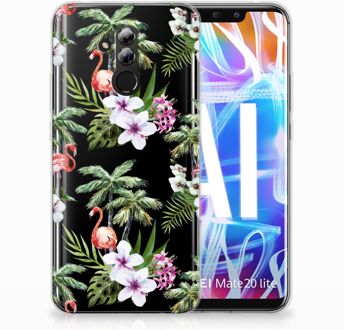 B2Ctelecom Huawei Mate 20 Lite TPU Hoesje Design Flamingo Palms