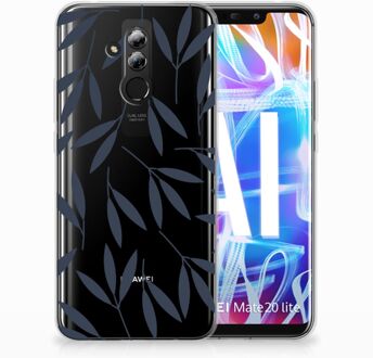 B2Ctelecom Huawei Mate 20 Lite TPU Hoesje Design Leaves Blue