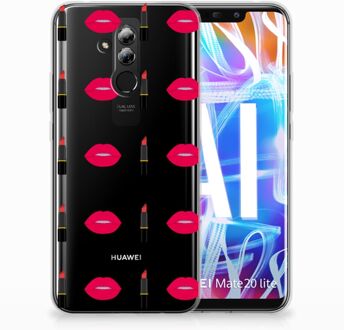 B2Ctelecom Huawei Mate 20 Lite TPU Hoesje Design Lipstick Kiss