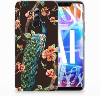 B2Ctelecom Huawei Mate 20 Lite TPU Hoesje Design Pauw met Bloemen