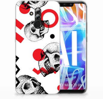 B2Ctelecom Huawei Mate 20 Lite TPU Hoesje Design Skull Red