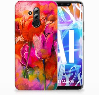 B2Ctelecom Huawei Mate 20 Lite TPU Hoesje Design Tulpen