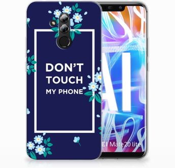 B2Ctelecom Huawei Mate 20 Lite TPU Hoesje Flowers Blue DTMP