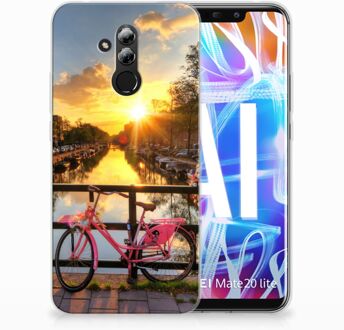 B2Ctelecom Huawei Mate 20 Lite Uniek TPU Hoesje Amsterdamse Grachten