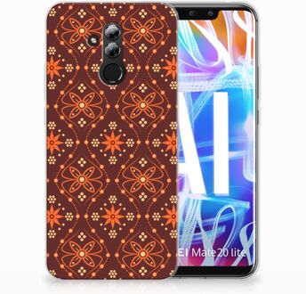 B2Ctelecom Huawei Mate 20 Lite Uniek TPU Hoesje Batik Brown