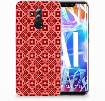 B2Ctelecom Huawei Mate 20 Lite Uniek TPU Hoesje Batik Red