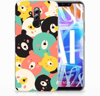 B2Ctelecom Huawei Mate 20 Lite Uniek TPU Hoesje Bears