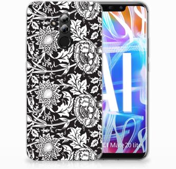 B2Ctelecom Huawei Mate 20 Lite Uniek TPU Hoesje Black Flowers