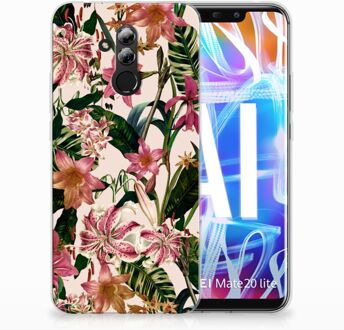 B2Ctelecom Huawei Mate 20 Lite Uniek TPU Hoesje Flowers